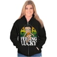 thumbnail image 3 of Betty Boop Saint Paddys Feeling Lucky Women Plus Size Zipper Hoodie Brisco Brands 2X, 3 of 5