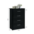 thumbnail image 4 of Hodedah 4-Drawer Chest in Black, 4 of 5