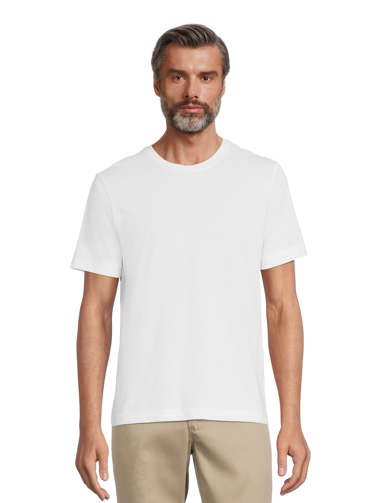 Athletic Works Men's and Big Men's Crew Neck Tee, 2-Pack, Sizes S-4XL
