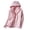 Pink, variant on Fesfesfes Ladies Fleece Thickened Warm Outerwear Women Solid Color Hooded Reversible Jacket