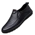 thumbnail image 5 of Zapatos casuales de cuero para hombre, suela suave, superficie suave, antideslizantes, transpirables, zapatos de cuero suave para hombre, 5 of 5