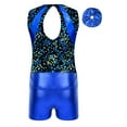 thumbnail image 4 of Sholeno Kids Girls Gymnastics Ballet Dance Leotards with Matching Shorts Tracksuit Sets Athletic Royal Blue 12, 4 of 7