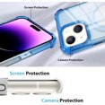 thumbnail image 4 of for iPhone 14 Case Magnetic Phone Case, [Support for Magsafe] Gradient Crystal Elegant Case, Four Corner Cushion Protection Cover Camera Protective for Girls Women -Blue Black, 4 of 12