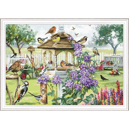UPC: 4840746044755 | Letistitch Bird Garden Counted Cross-Stitch Kit
