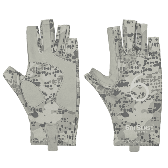 6th Sense – SOLIS Sun Gloves UPF 50 Fishing Gloves with Reinforced Palms and Moisture Wicking Fabric
