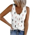 thumbnail image 2 of ALLLIST Pink Womens Tops Summer Ribbed Floral Sleeveless Crew Neck Tank Tops Camisole XL, 2 of 7