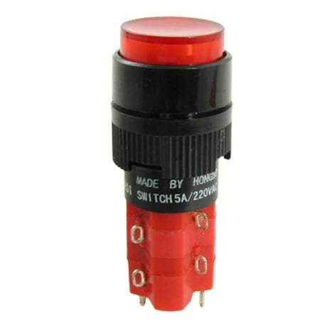 Dc Button - Self Locking Red Light Push Button Switch DC 24V