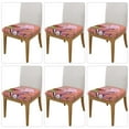 thumbnail image 2 of Wukai Flamingo Riding a Bicycle Pattern Square Chair Cushion Protector, Elastic Band Strap Cushion Cover Chair Decoration-Six Piece, 2 of 7