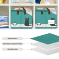 thumbnail image 4 of Yayeee Foldable Storage Basket for Shelves with Handles Waterproof Cloth Bins, Black Cat and Coffee, 4 of 7