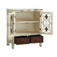 thumbnail image 2 of Pemberly Row Transitional Antiqued Two Door Two Drawer Console in White, 2 of 10