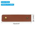 thumbnail image 2 of 6 Pcs Leather Napkin Rings Rustic Table Decor Thanksgiving Brown, 2 of 6