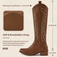 thumbnail image 3 of Ecetana Women's Cowboy Boots Embroidered Western Cowgirl Boots Chunky Heels, 3 of 6