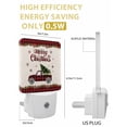 thumbnail image 3 of Christmas Night Lights Auto Sensor Red Plaid Truck Xmas Tree Plug-in LED Nightlights Dusk to Dawn for Living Room, Bedroom, Bathroom, Hallway, Stairways Wall Decor, Pine Cones Poinsettia Night Light, 3 of 9
