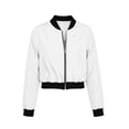 thumbnail image 6 of Kilaqueen Women's Cropped Windbreaker Jacket, Water-Resistant Full Zip Long Sleeve Outdoor Coat with Stand Collar for Hiking, Running and Travel, 6 of 6