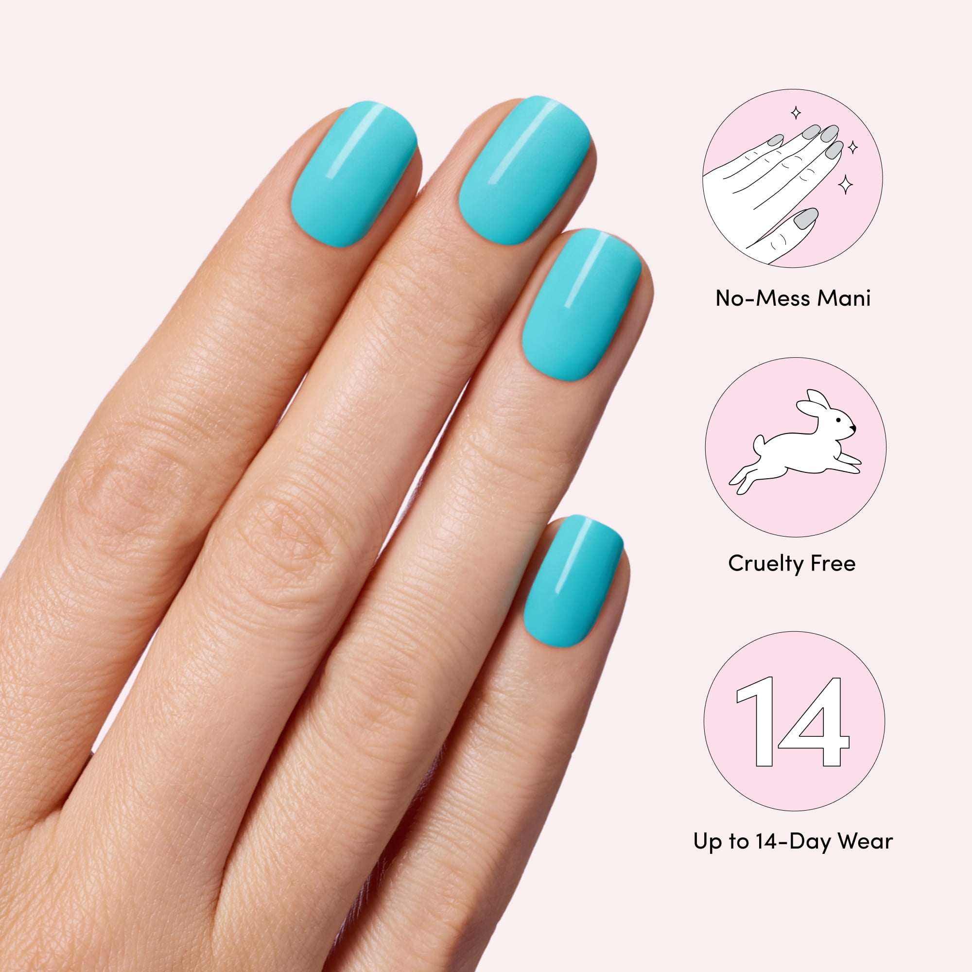 Dashing Diva Gloss Color, Gel Nail Polish Strips, Birdie, 27 Count