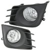 Ikon Motorsports Compatible with Scion 11-13 tC Front Clear Fog Lights Driving Lamps Pair + Covers