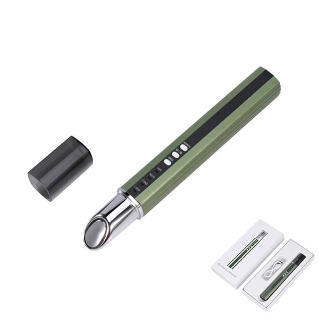 Stylo Masseur Vibrant pour les Yeux - Instrument de Beauté Anti-âge pour Cernes, Poches, Ridules et Élimination des Rides - Baguette Lift pour les Yeux