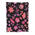 thumbnail image 1 of Watercolor Flower Leaves Throw Blanket, Super Soft Anti-Pilling Flannel Bed Blankets, 50"x40", 1 of 8