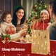 thumbnail image 5 of Decoraciones navideñas, adornos navideños, bolsas de tela con copos de nieve navideños, bolsas de regalo para acompañar el árbol de Navidad, bolsas de embalaje de papel kraft con fondo plano para fies, 5 of 6