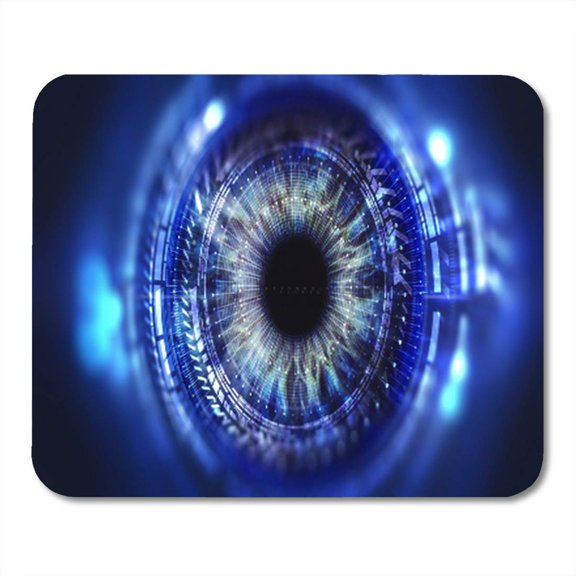 SIDONKU Iris Scanning System Interface User Identification Access Control Lines Mousepad Mouse Pad Mouse Mat 9x10 inch
