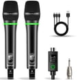 thumbnail image 1 of Micrófono inalámbrico Bietrun XLR recargable de doble metal, 1 of 8