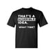 thumbnail image 2 of Thats a Horrible Idea What Time T-Shirt Funny Sarcastic Drinking Humor Men's Women's Tee T Shirt, 2 of 6