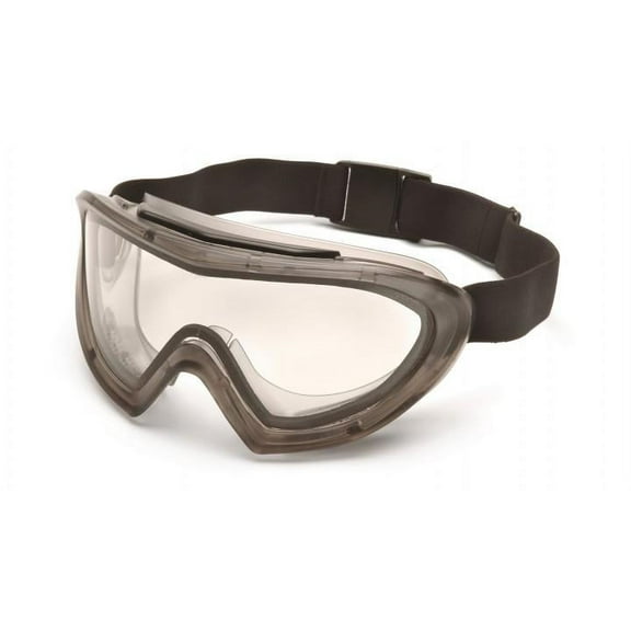 Pyramex CAPSTONE Gray Direct/Indirect Goggle with Clear H2X Anti-Fog Lens