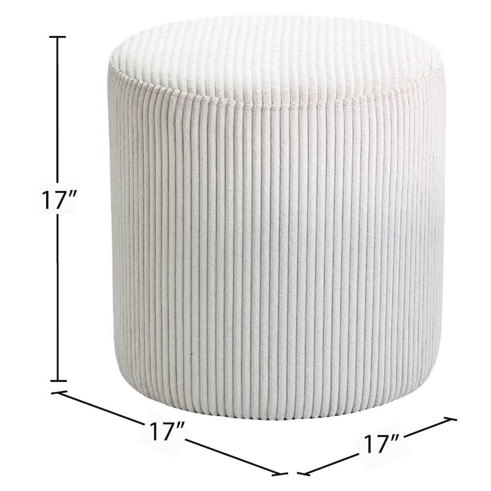 Meridian Furniture Roy Beige Ottoman/Stool