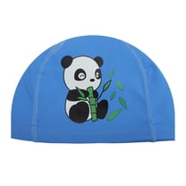 Unique Bargains 1 Pc Knitted PU Elastic Cartoon Animal Swim Cap Blue
