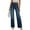 Dark Blue, variant on Ladies' Retro High Waist Straight-Leg Jeans - Classic Denim Pants, Black Size L
