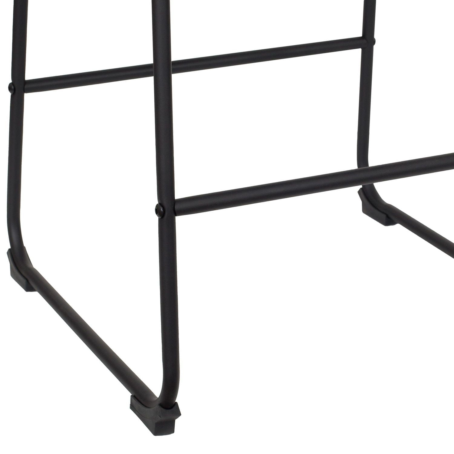 Asahi Set of 2 Counter Height Upholstered Bar Stools with Metal Legs