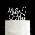thumbnail image 2 of Adorno para tartas AMINJIE Mr and Mrs Silver Glitter, acrílico, 2 of 6