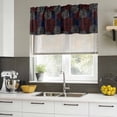 thumbnail image 5 of 2 Pack Valances for Windows, Independence Day Window Valances for Living Room/Bedroom/Bathroom, Red Blue Fireworks Vintage Abstract Light Filtering Kitchen Curtain Valance 42"W x18" L, 5 of 9