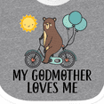 thumbnail image 4 of Inktastic My Godmother Loves Me Bear Boys or Girls Baby Bib, 4 of 4