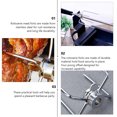 thumbnail image 2 of Rotisserie Spit Forks Stainless Steel Grill Rotisserie Forks Prongs Meat Forks Roast Chicken Fork Fits Hexagon Square and Round Rotisserie Spit Rods, 2 of 7