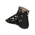 thumbnail image 3 of Women Gladiator Sandal - Frayed Denim Sandal - Spikes and Grommet Flat Sandal - HK30 By Cape Robbin, 3 of 6