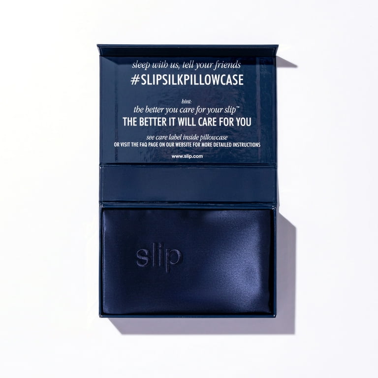 slip 枕カバー Slip Pure Silk Pillowcase Bedding, Navy, Queen - Walmart.com