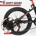 thumbnail image 5 of 20-24 inch Bike,6-Speed Mountain Bike for Men Women Boys Girls,Comfort Saddle,Red, 5 of 9