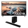 Samsung QN55Q900RB 55" 8K Ultra High Definition Smart QLED TV with a Samsung HW-Q800T 3.1.2 Ch Dolby Atmos Soundbar and Wireless Subwoofer