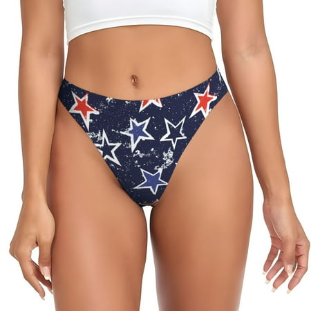 Lukts s USA Stars for G-String Thongs for Women -Sexy Low-Rise Panties with A Stretchy T-back  Perfect for Any Outfit  Available in XS-4XL-4X-Large