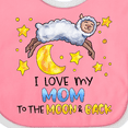thumbnail image 4 of Inktastic I Love My Mom to the Moon and Back Cute Sheep Boys or Girls Baby Bib, 4 of 4
