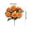 Orange, variant on Faux Flower Bouquet, Artificial Marigold Flowers with 7 Heads, Classic Layered Chrysanthemum Silk Flower Arrangement for Living Room Table Vase Centerpiece Decor, Orange and Yellow
