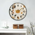 thumbnail image 2 of Yayeee Wall Clock Battery Operated 9.5" Silent Non-Ticking for Living Room, Beige Fall Pumpkin, 2 of 8