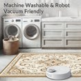 thumbnail image 5 of ODIKA 4'x6' Machine Washable Non-Slip Area Rug, Vintage Damask Scrollwork Boho Style Floor Art High Traffic Rug, Ivory, 471964, 5 of 5