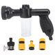 thumbnail image 1 of Accesorio de manguera de lavado para perros, boquilla rociadora ergonómica para manguera de lavado de mascotas con botella dispensadora de jabón espesa, color negro, 1 of 9
