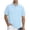#02 Light Blue 【Mix & Match: Choose Your Favorites】, variant on Men's Casual Standing Collar Blouses Top Flax Solid Color Short Sleeve Half Button Placket Open Front Breathable Fabric Beach Vacation Hiking Daily Wear Street | Zenithor,Army Green M