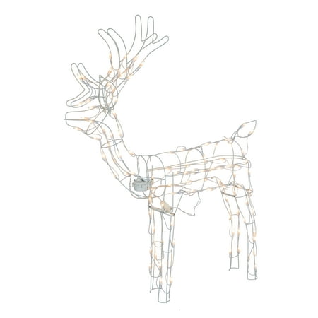 Holiday Time Animated Light-up Outdoor Reindeer Decoration with Clear Lights, 48