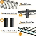 thumbnail image 4 of 5-Tier Wire Shelving Unit Adjustable Metal Storage Shelving Commercial Storage Shelves Heavy-Duty Metal Storage Rack for Warehouse, Pantry, Basement, Restaurant, Garage, Kitchen, Black, 4 of 7