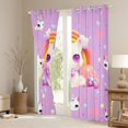 thumbnail image 3 of Manfei Cat Unicorn Curtains for Living Room, Pink Purple Blackout Curtains for Bedroom, Kawaii Cartoon Animal Curtains Pack of 2 (38x45), Window Curtains Bedroom Decor, 3 of 6