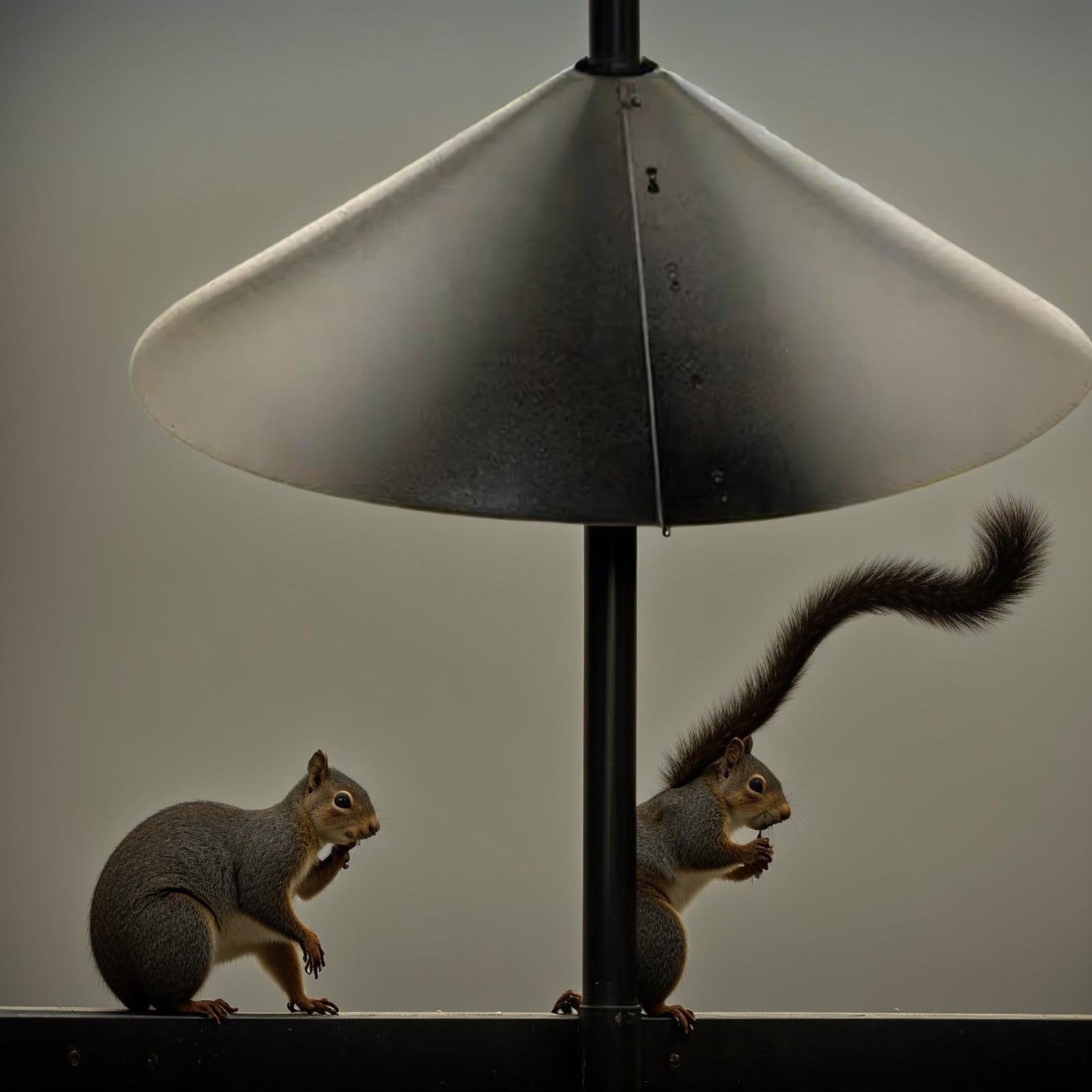 Squirrel Baffle For Bird Feeders, Outdoor Hanging Dome Shield Two-Piece 18In Hook-Mounted Squirrel Guard With 2 Panels + 1 Set Accessories